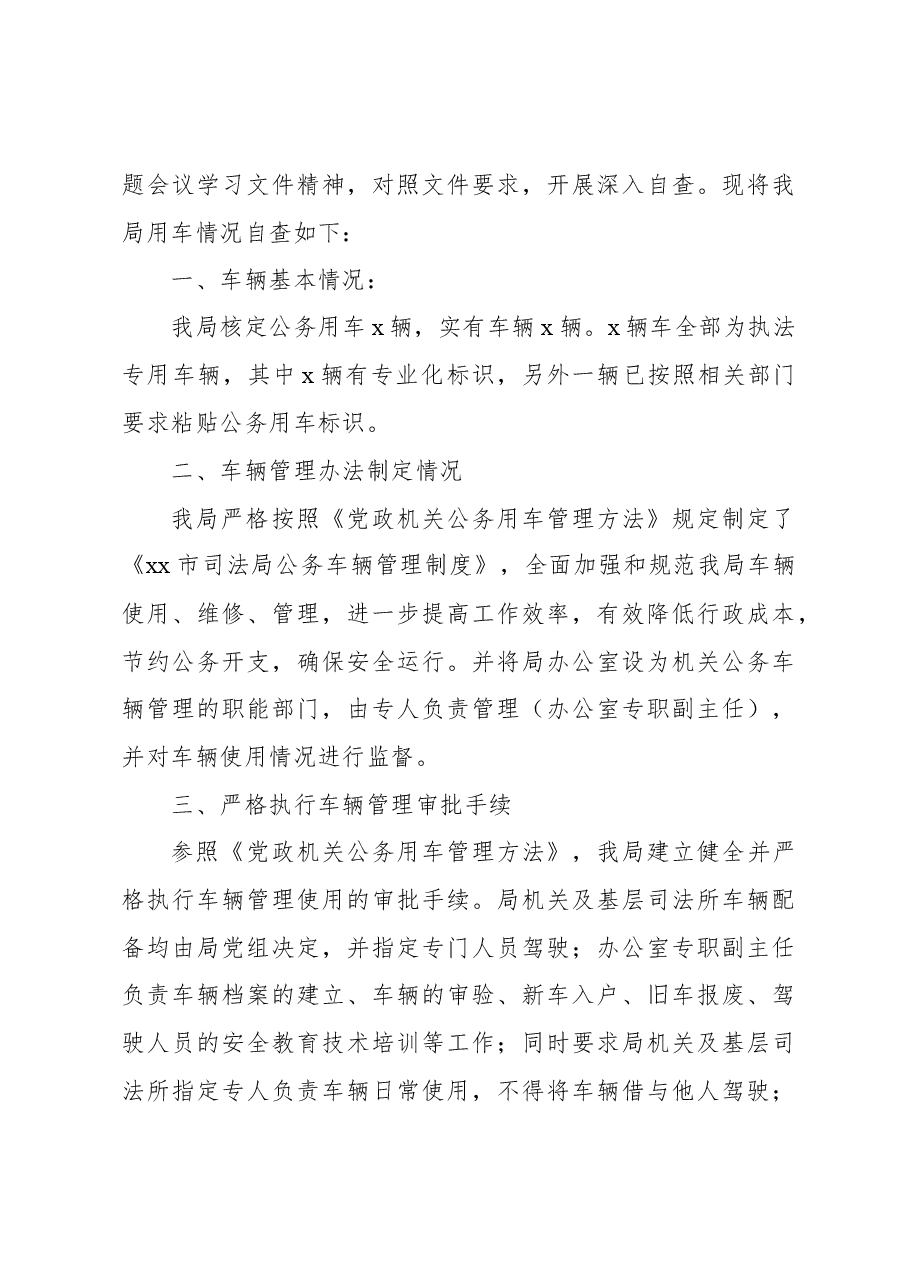 （11篇）公务用车情况自查报告汇编.docx，第4页预览