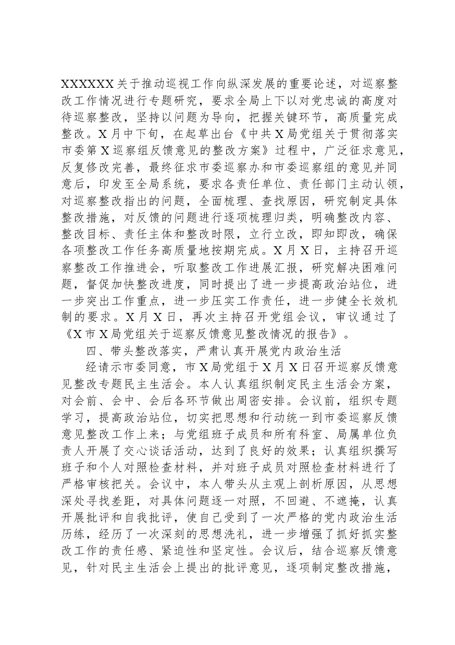 局党组主要负责人组织落实巡察反馈意见整改情况的报告.docx,第3页预览