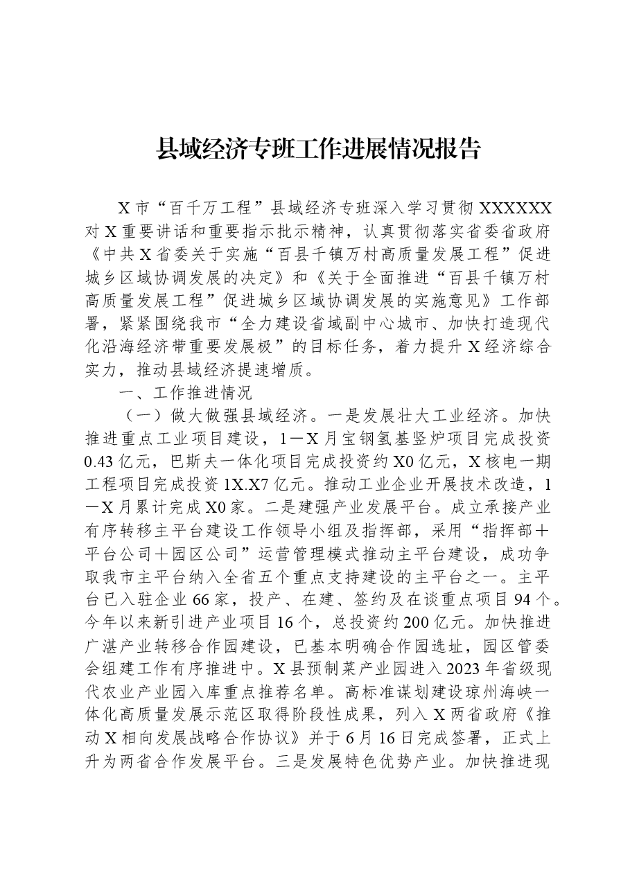 县域经济专班工作进展情况报告.docx,第1页预览