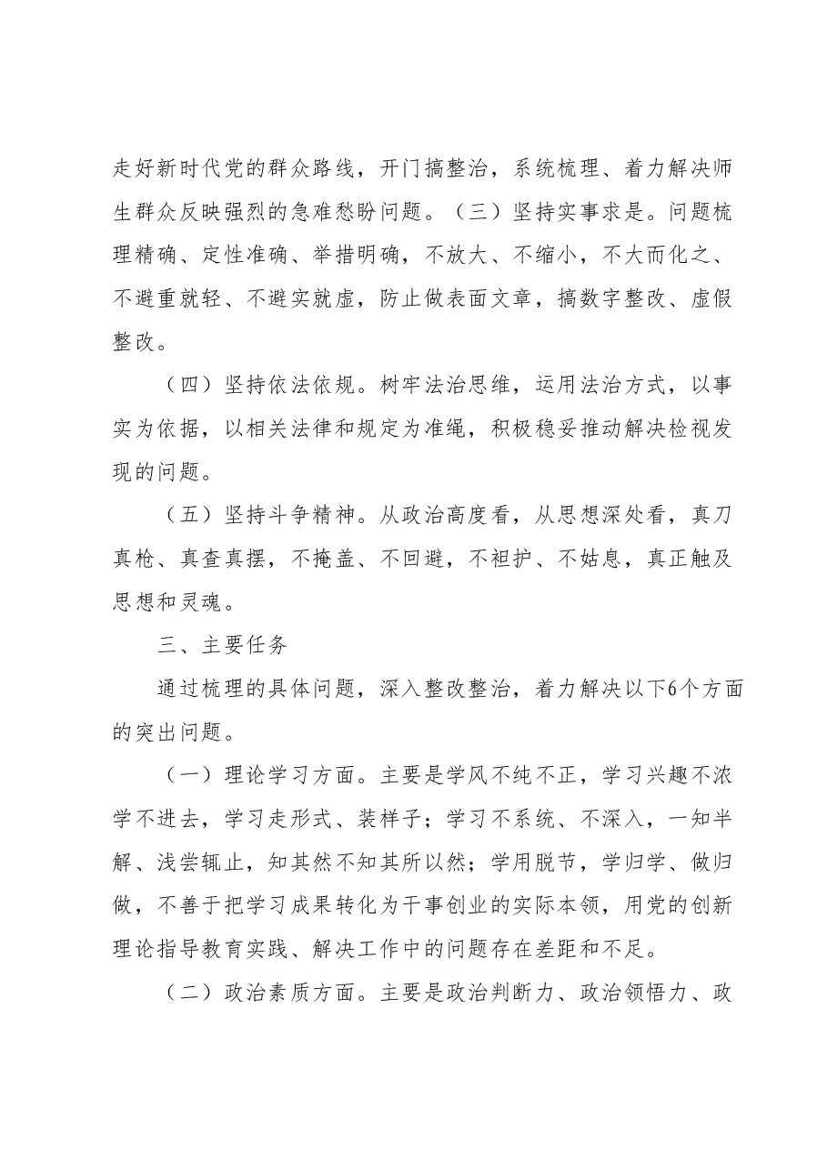 高校主题教育检视整改工作方案.docx,第2页预览