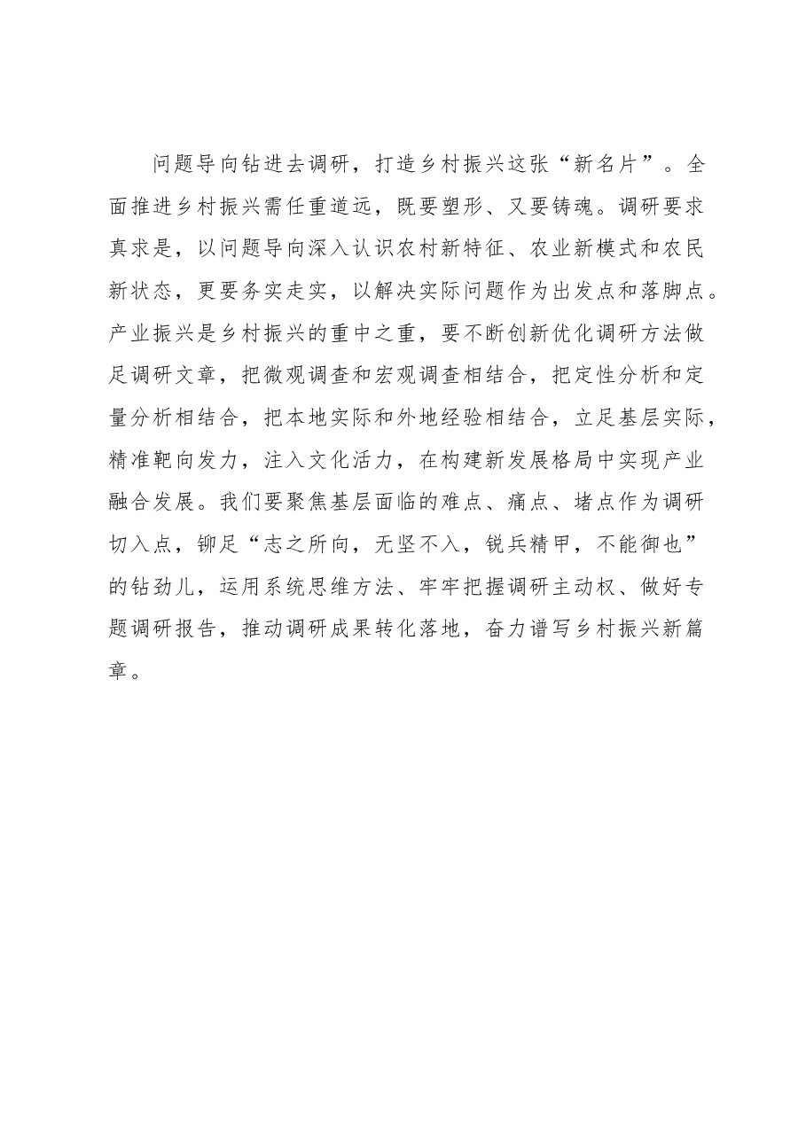 2023年“大兴务实之风 抓好调查研究”学习心得:执“调研”之笔谱乡村“兴篇”.docx,第3页预览