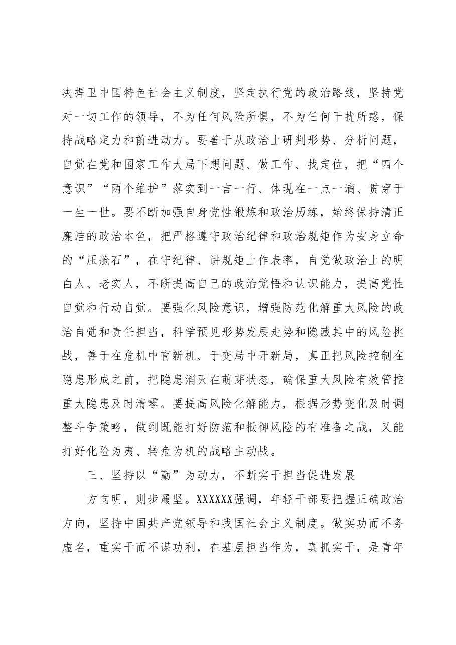 青年干部理论学习小组主题教育专题党课:做德能勤绩廉皆优的青年干部,不辜负新时代,肩负起国家富强、民族复兴的使命担当.docx,第4页预览