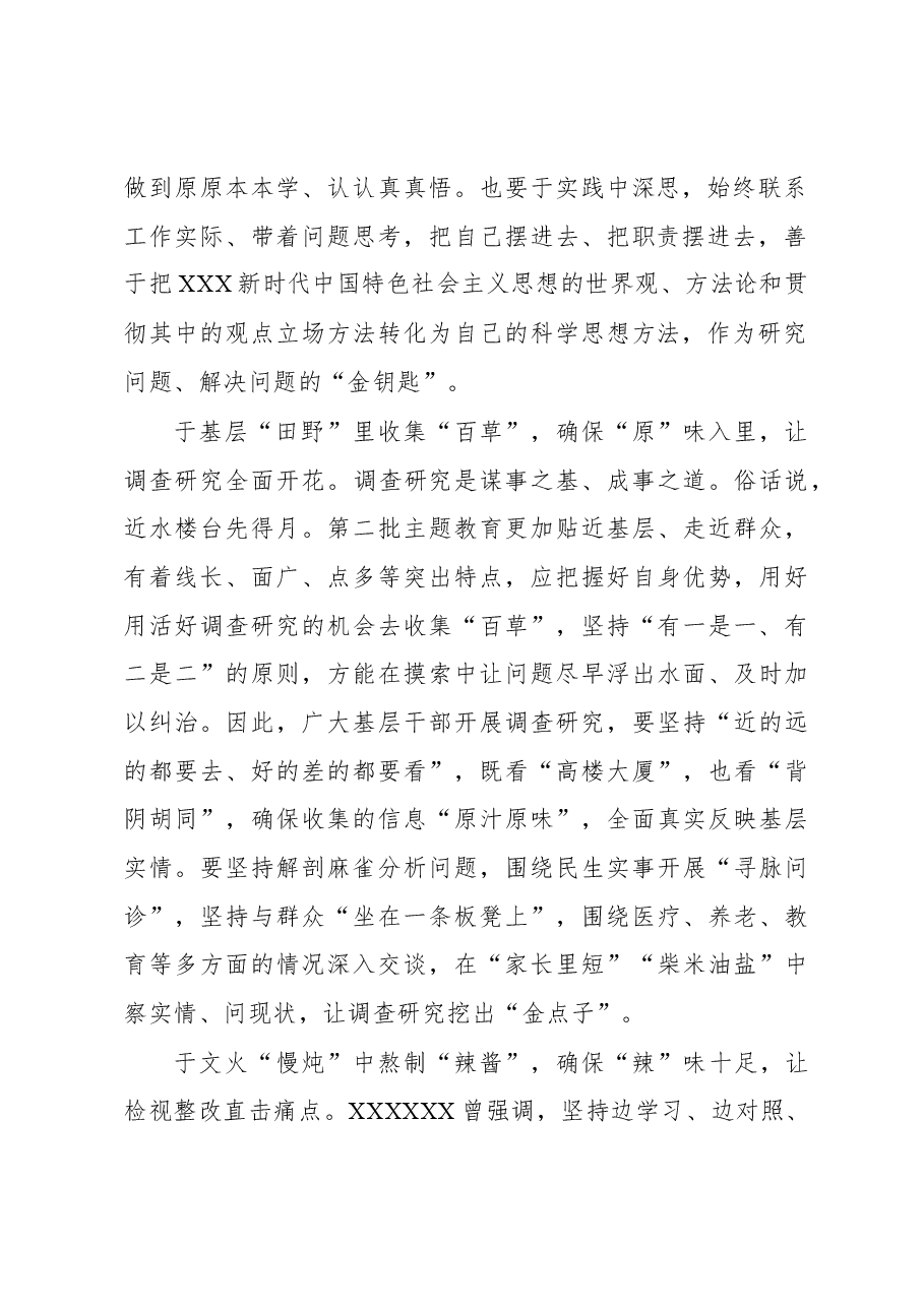 第二批主题教育学习心得：第二批主题教育要找好“佐料”提上“味”.docx，第2页预览