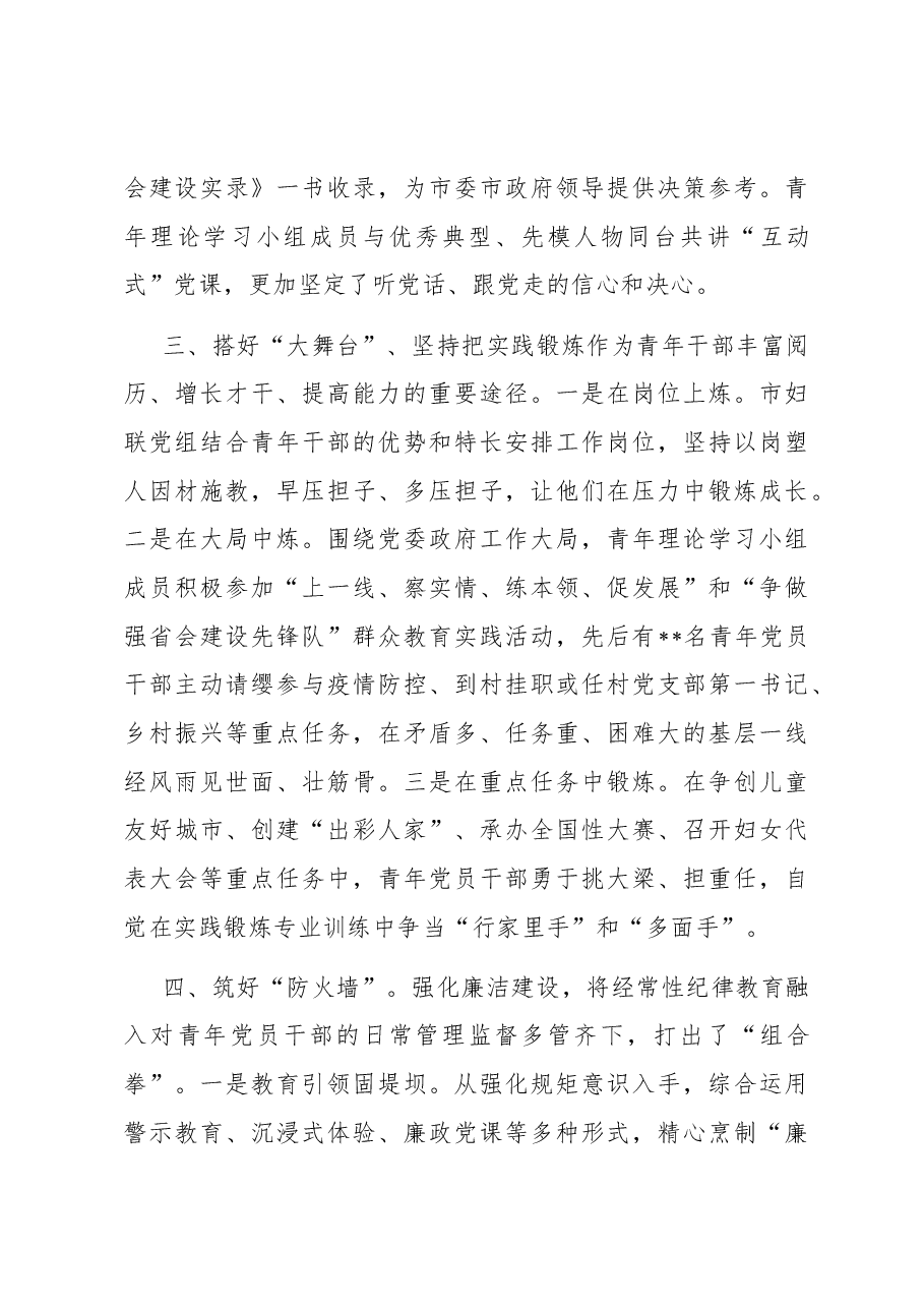 市妇联关于青年理论学习小组建设情况汇报.docx,第3页预览