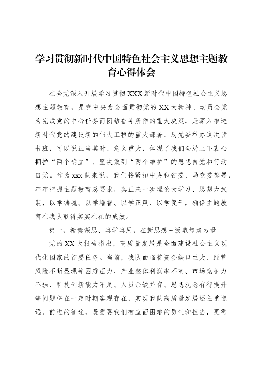（3篇）学习贯彻新时代中国特色社会主义思想主题教育心得体会汇编.docx，第2页预览