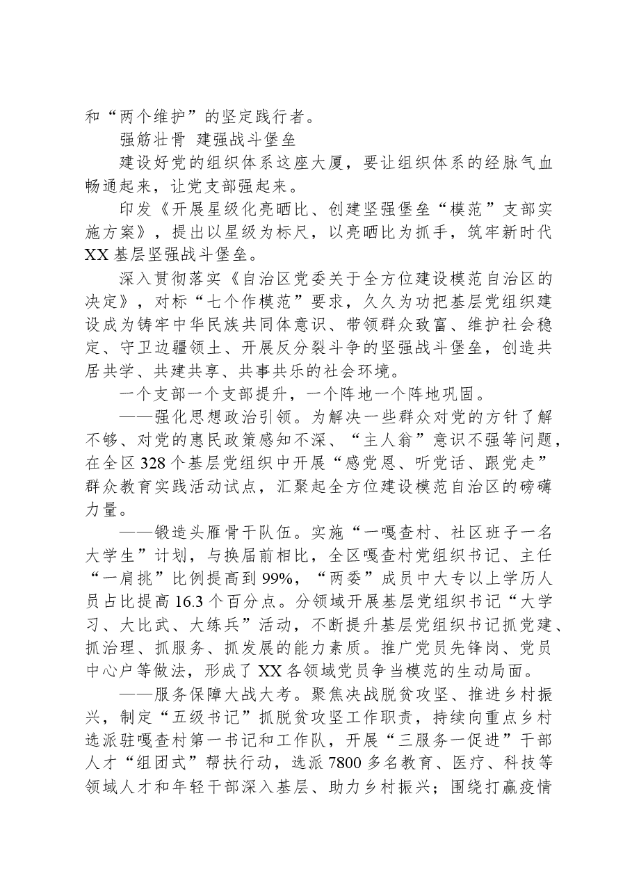 党旗飘扬风帆劲+奋楫破浪启新程——党的十八大以来全区组织工作综述.docx,第3页预览