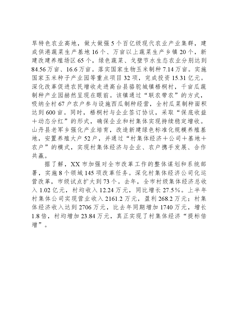 绘就村美民富产业旺的和美画卷——XX市加快全省乡村振兴示范区创建工作综述.docx，第3页预览