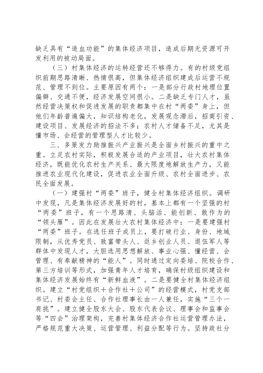 县政府关于乡村全面振兴工作调研报告.docx,第3页预览