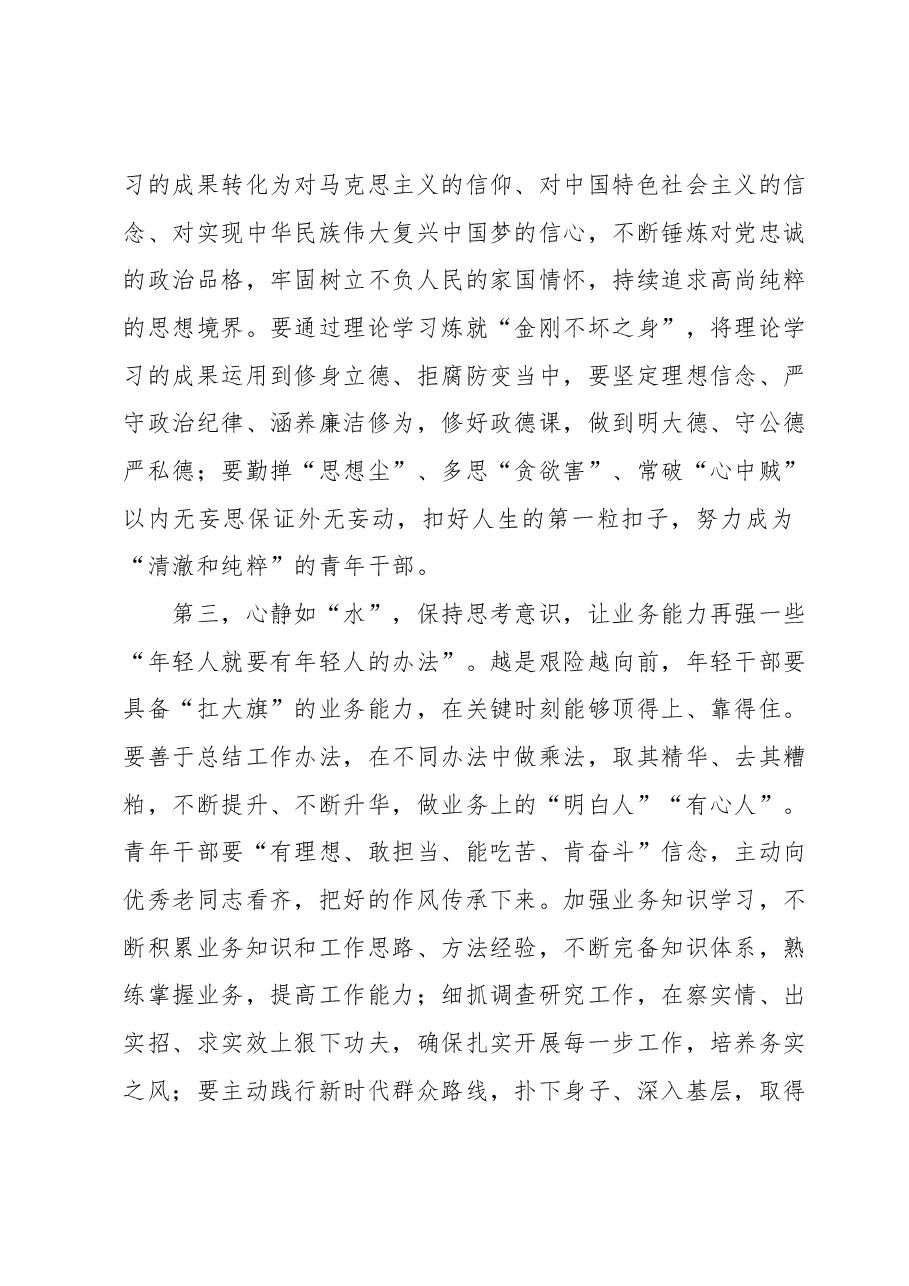 在第二批主题教育10月份青年干部座谈会上的讲话提纲.docx,第3页预览