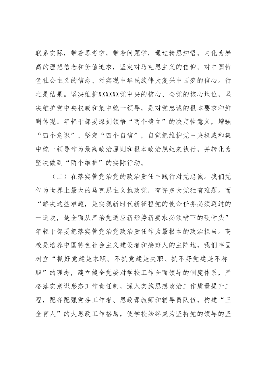 主题教育专题党课：青年干部肩负着振兴国家和民族的重任，要努力成为可堪大用、能担重任的栋梁之才.docx，第3页预览