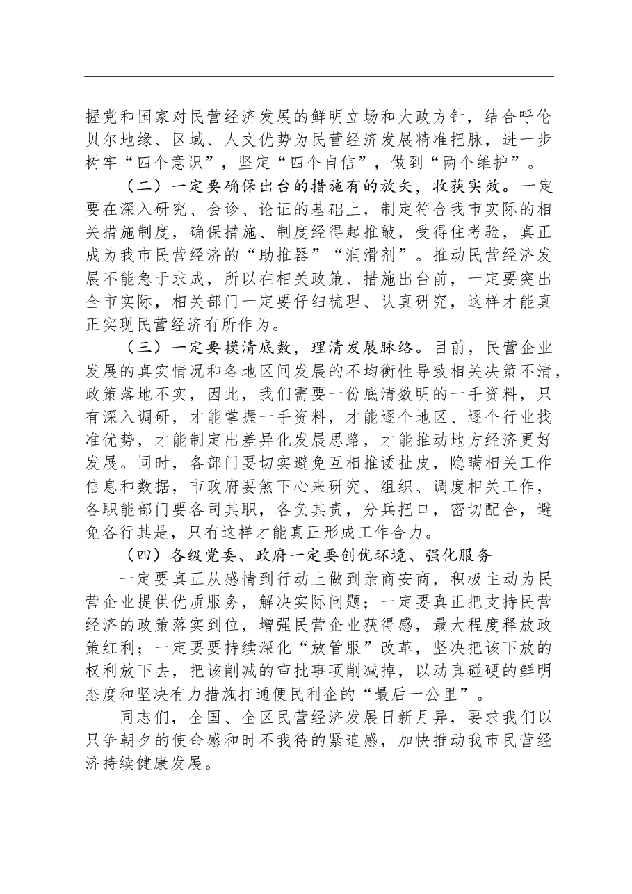 在市民营经济工作会议上的讲话.docx,第2页预览