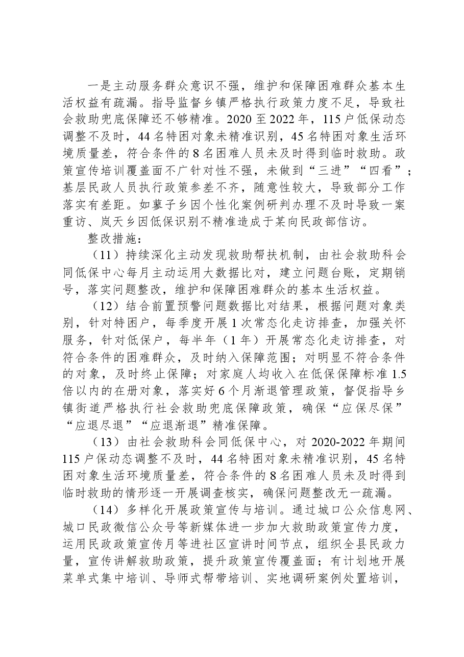 县民政局党组落实县委第一巡察组巡察反馈意见整改工作实施方案.docx,第4页预览