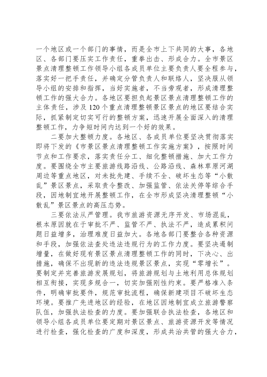 在2023年全市景区景点清理整顿工作领导小组会议上的讲话.docx,第4页预览