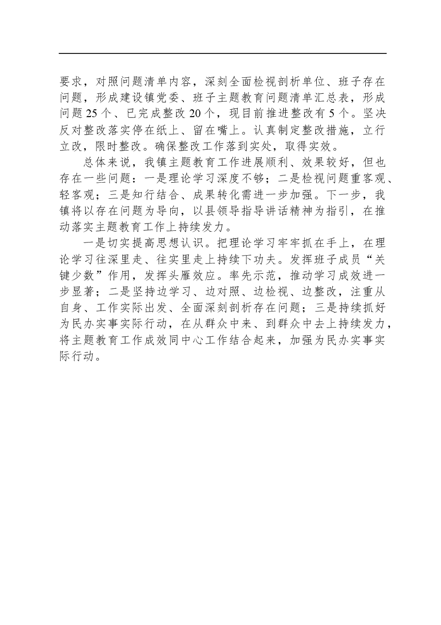 乡镇主题教育工作阶段性汇报.docx,第2页预览