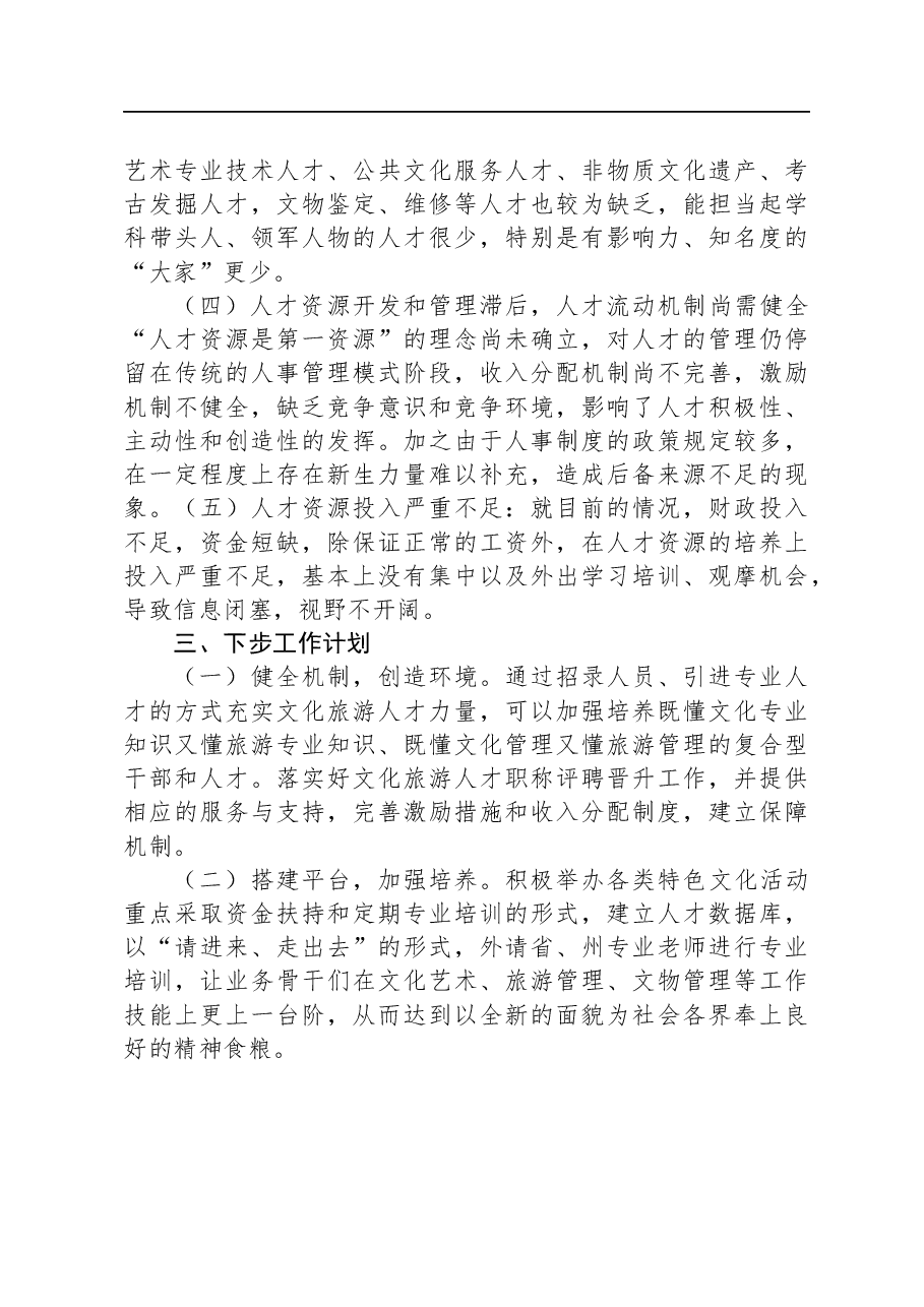 文旅部门人才工作调研报告.docx,第3页预览