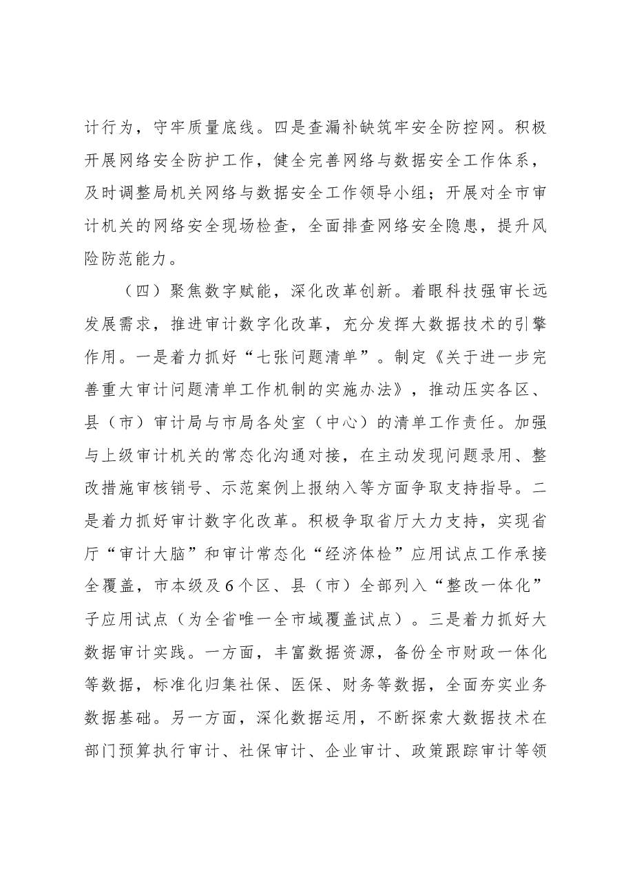 （2篇）审计局2022年工作总结和2023年工作思路.docx，第4页预览