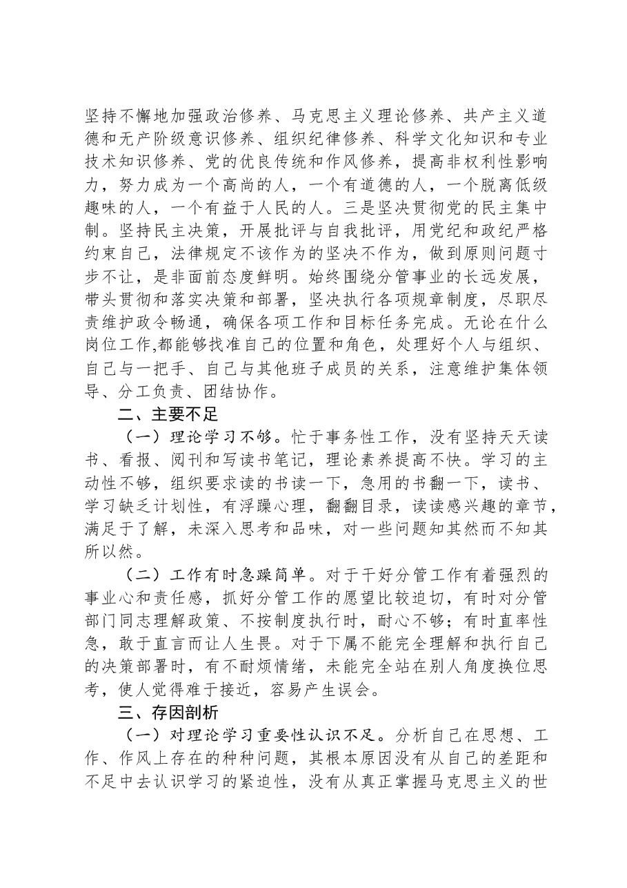 党员个人通用党性分析报告.docx,第2页预览