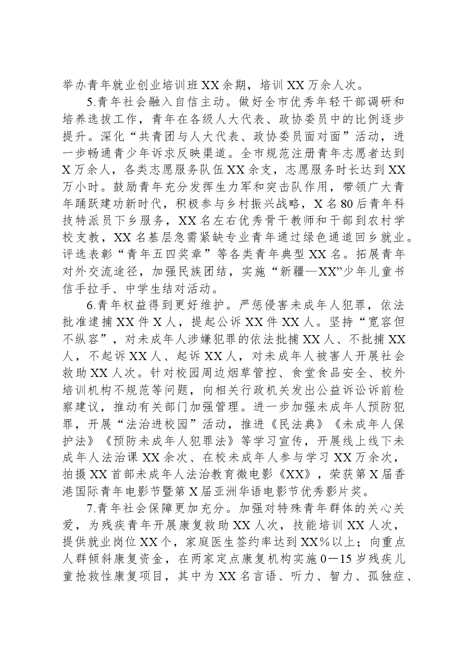 XX市近五年青年工作情况报告.docx,第3页预览
