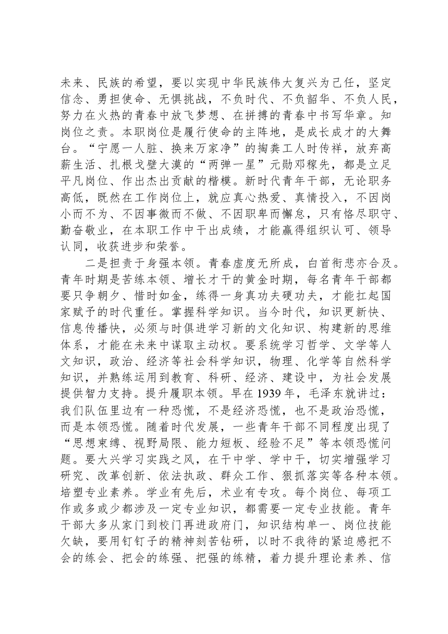 党课:矢志拼搏奋斗绽放绚丽青春.docx,第4页预览