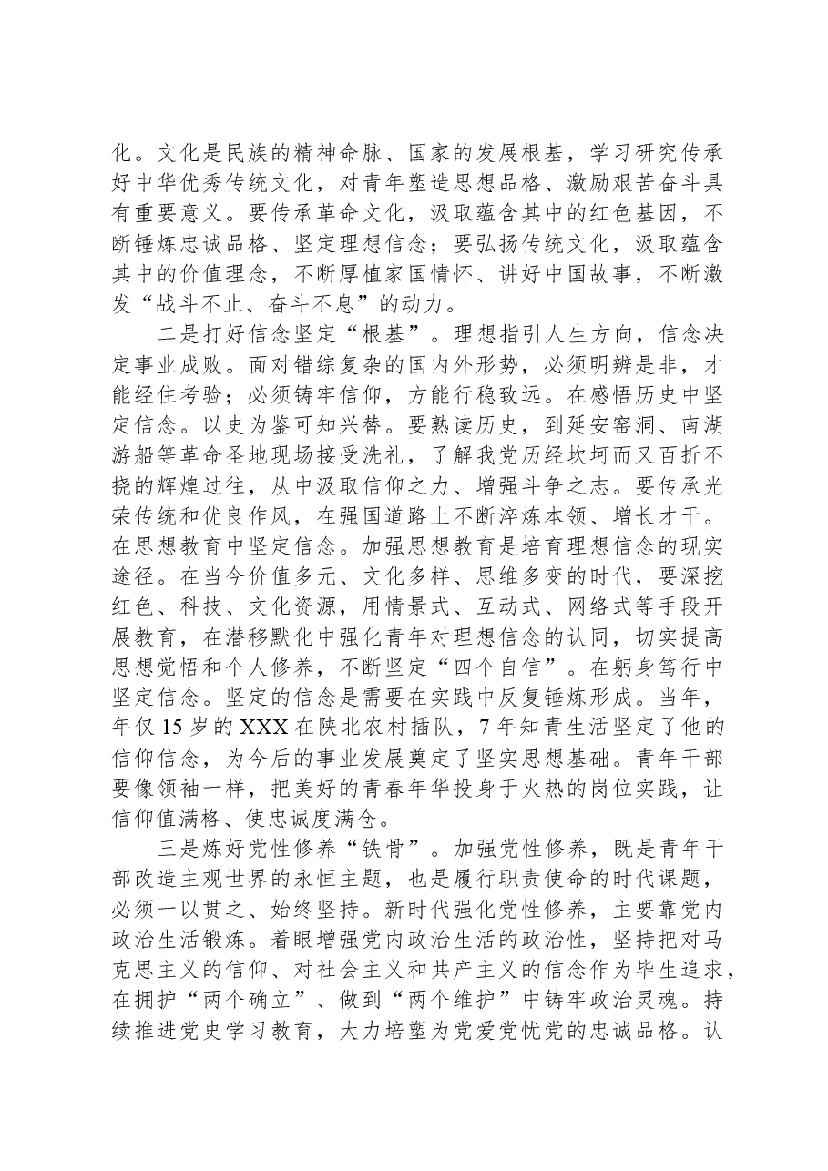 党课:矢志拼搏奋斗绽放绚丽青春.docx,第2页预览