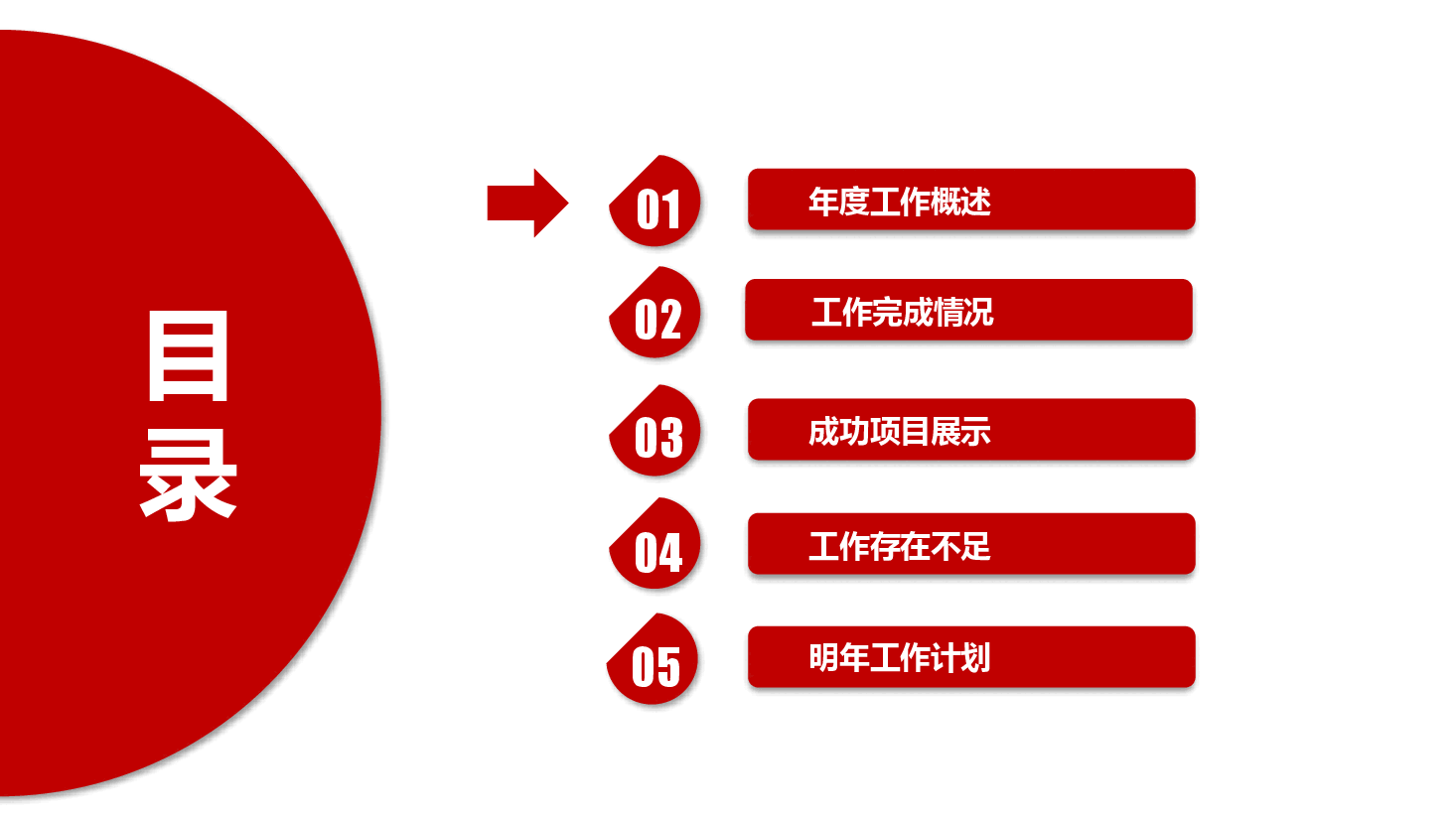 2023年红色风格通用工作总结报告PPT模板.pptx,第3页预览