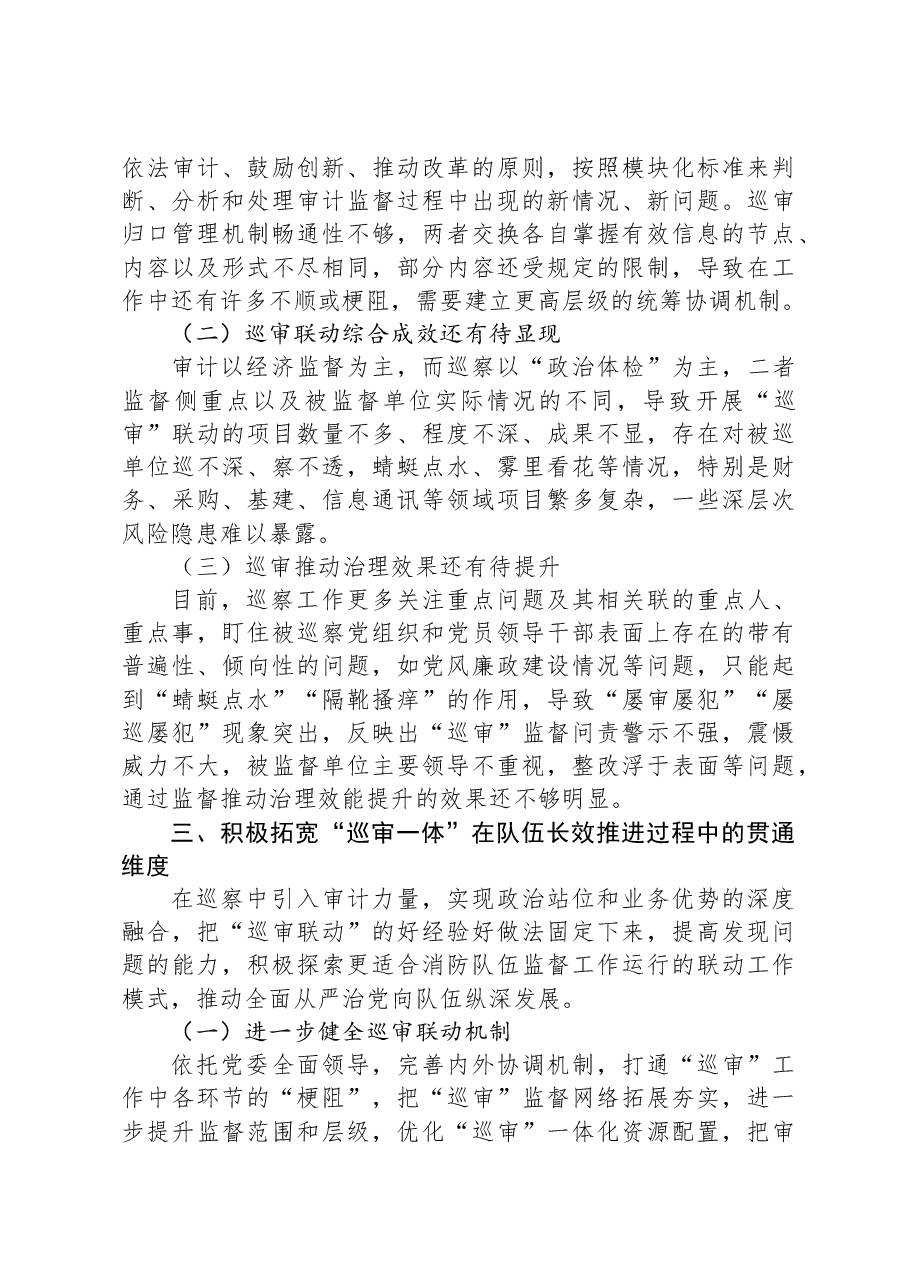 关于深化巡察与审计监督联动模式的调研与思考.docx,第3页预览