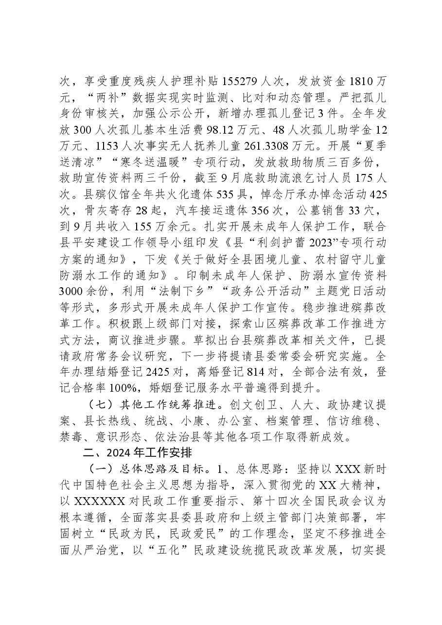 民政局关于2023年工作情况汇报.docx,第4页预览