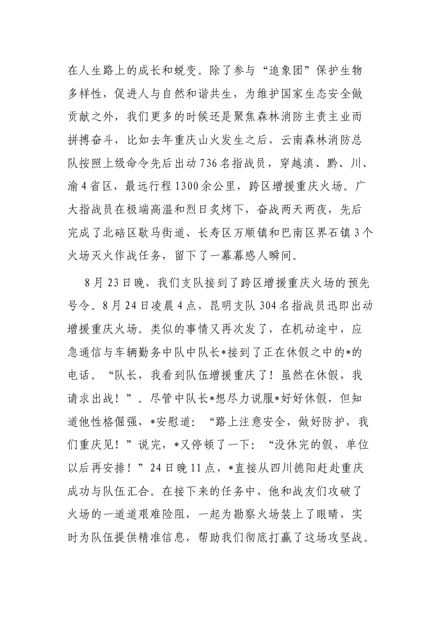 消防员演讲稿:唯有水枪与家国平安不可负.docx,第3页预览
