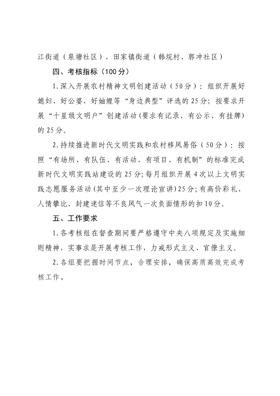 第二季度乡村振兴示范创建示范村文明创建指标考核方案.docx,第2页预览