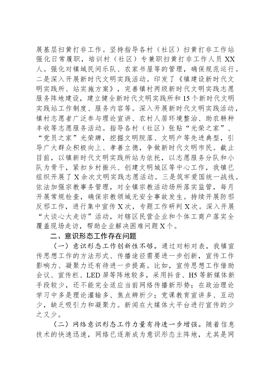 乡镇2023年度意识形态工作情况汇报.docx,第3页预览