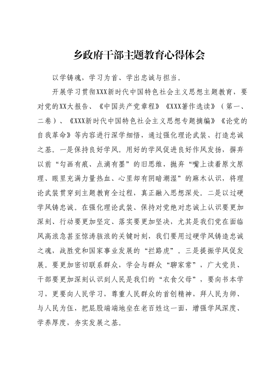 乡政府干部主题教育心得体会.docx,第1页预览