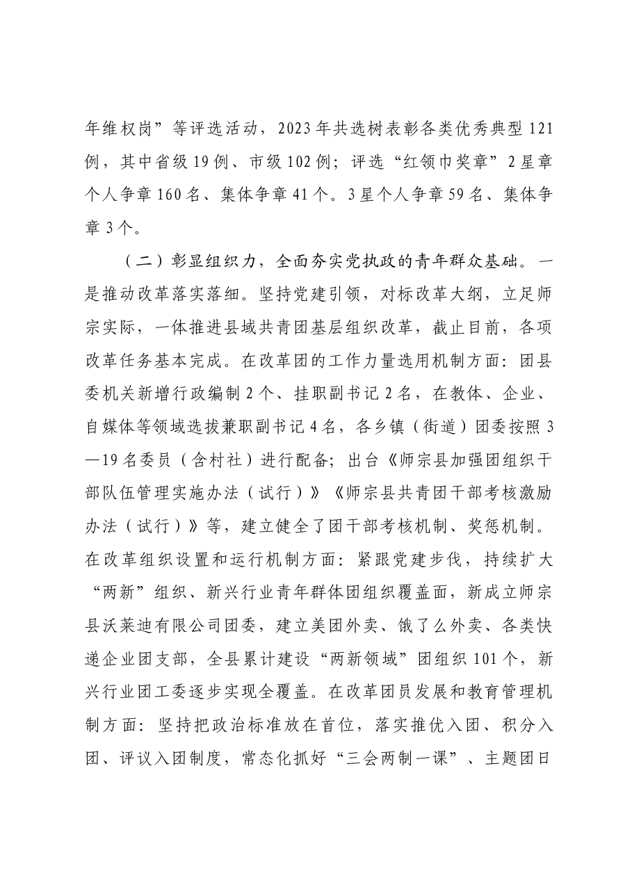 共青团师宗县委2023年度工作总结、2024年度工作计划.docx,第3页预览