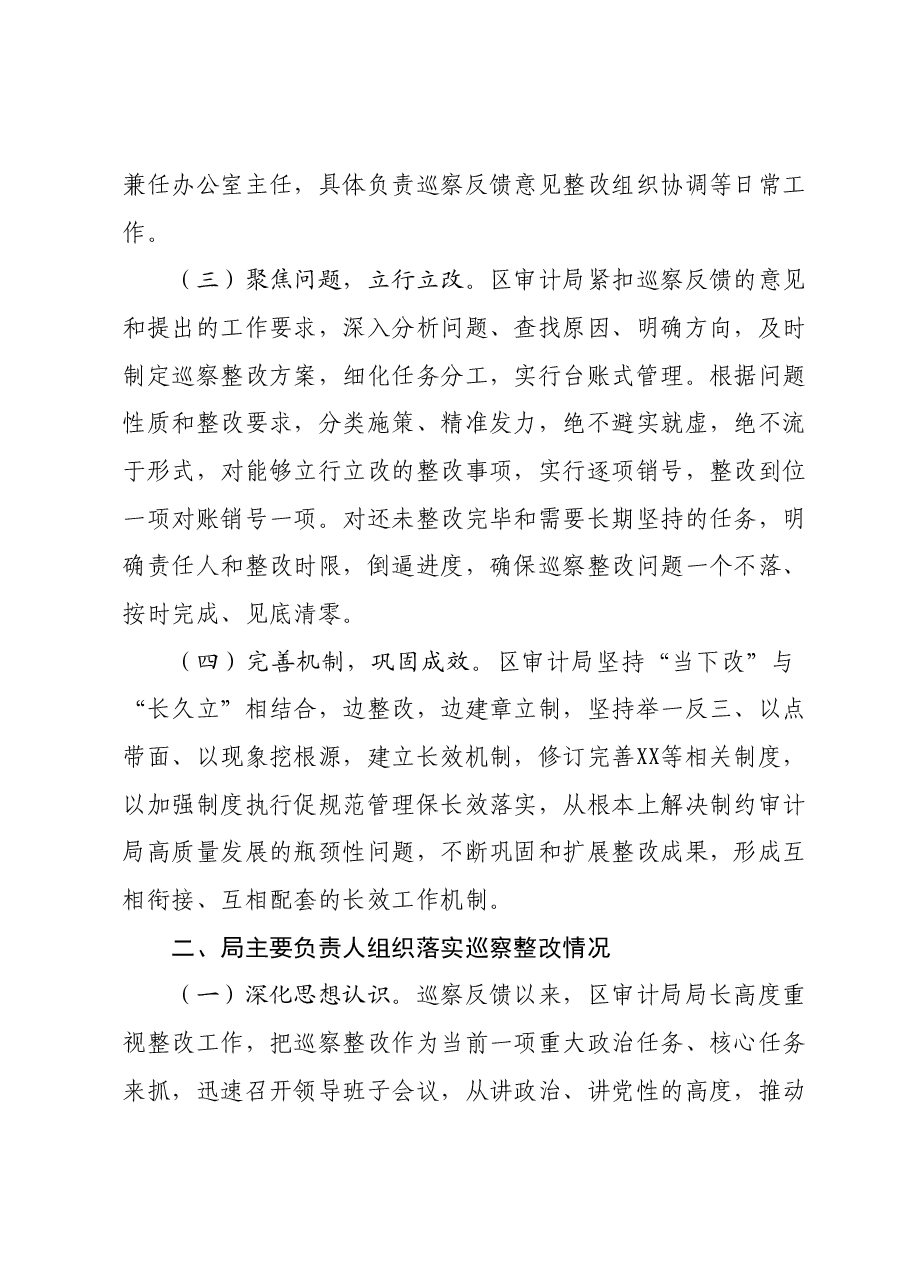 区审计局巡察整改评估报告.docx,第2页预览