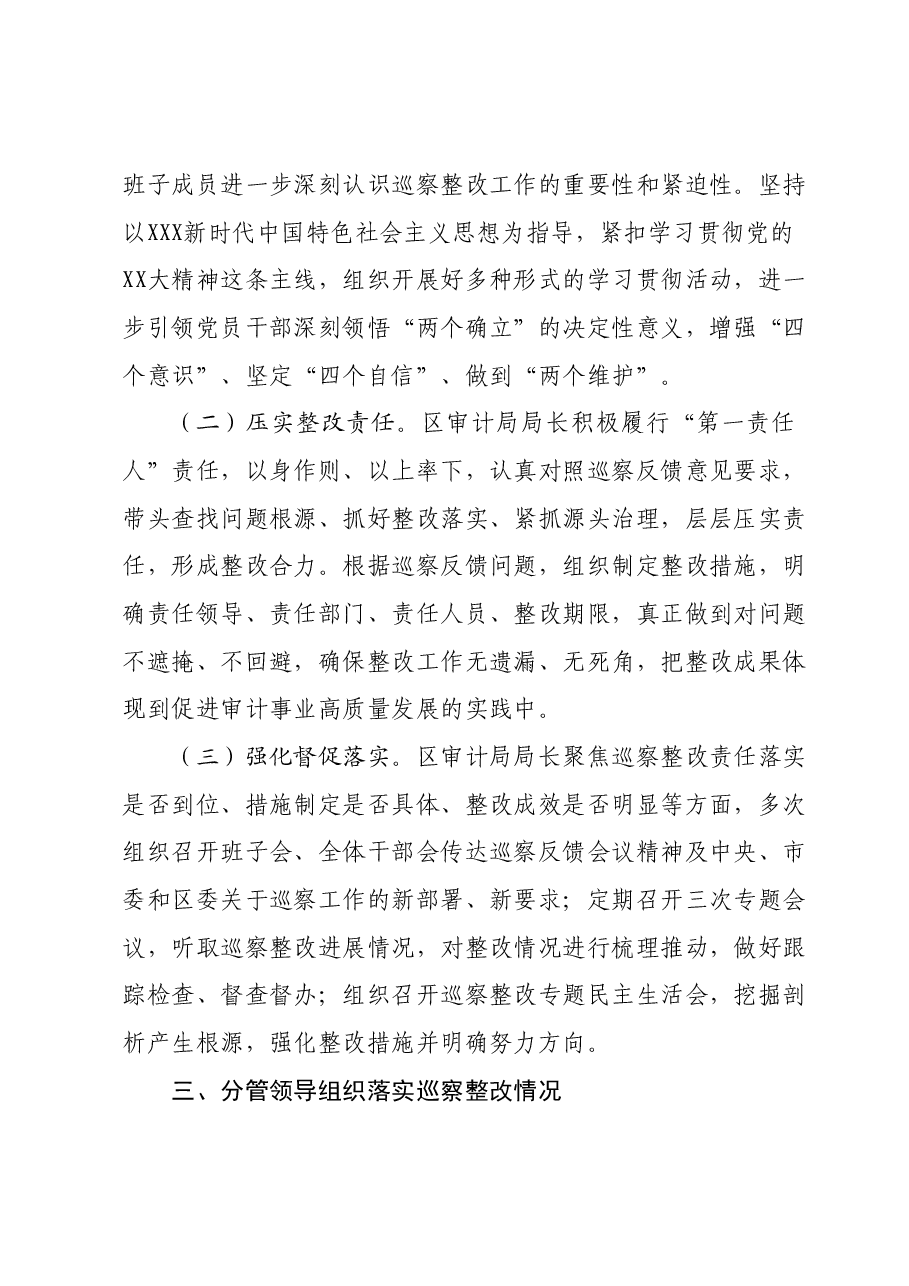 区审计局巡察整改评估报告.docx,第3页预览
