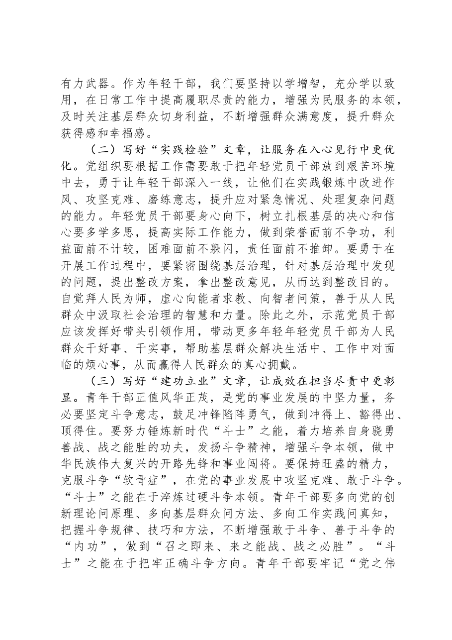 专题党课：青年干部要上好主题教育这门“必修课”.docx，第3页预览
