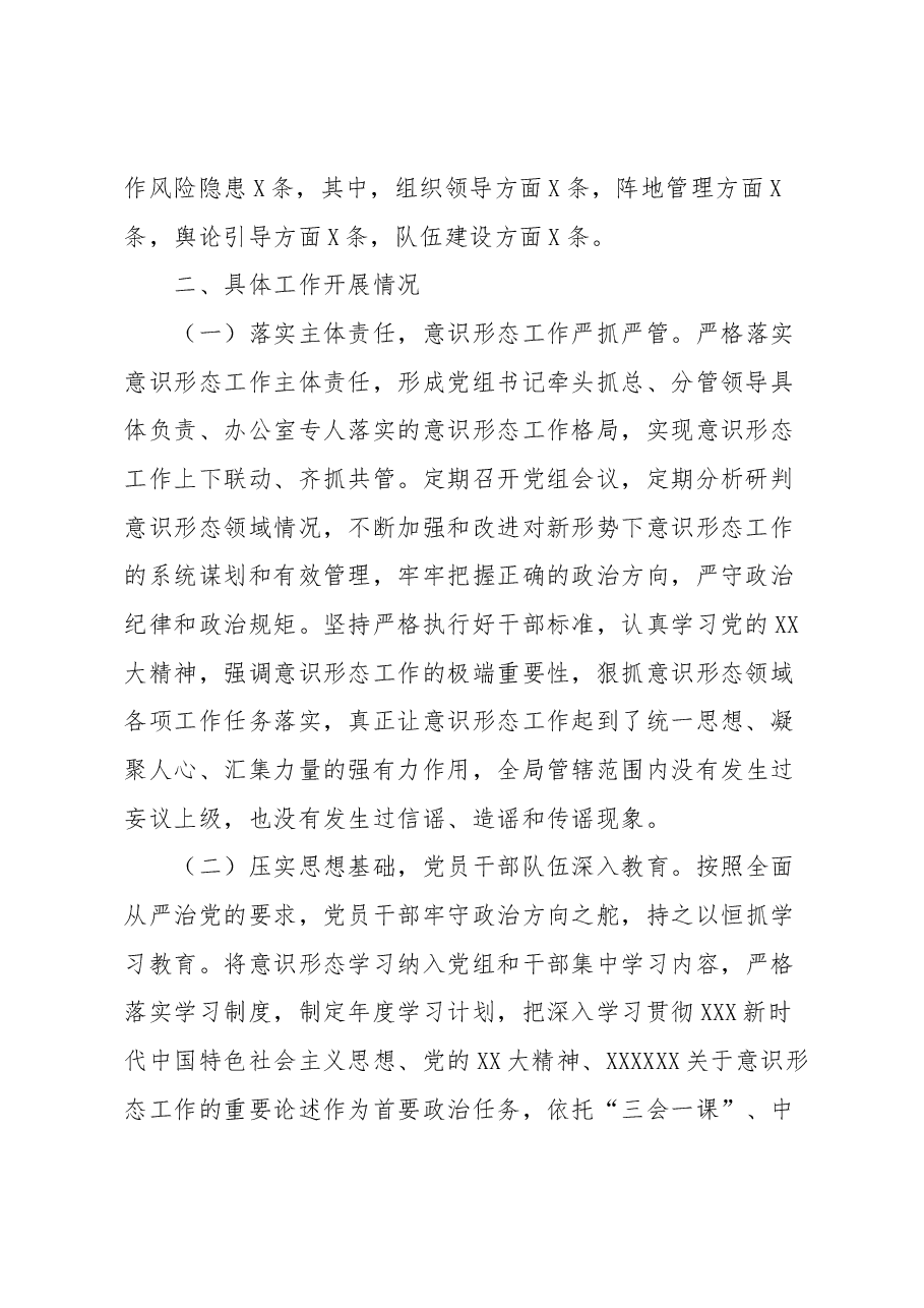 2023年第三季度意识形态工作分析研判报告.docx,第2页预览