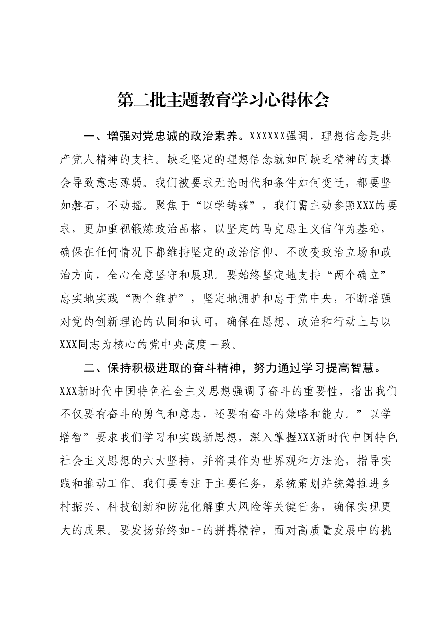 第二批主题教育学习心得体会 (2).docx,第1页预览