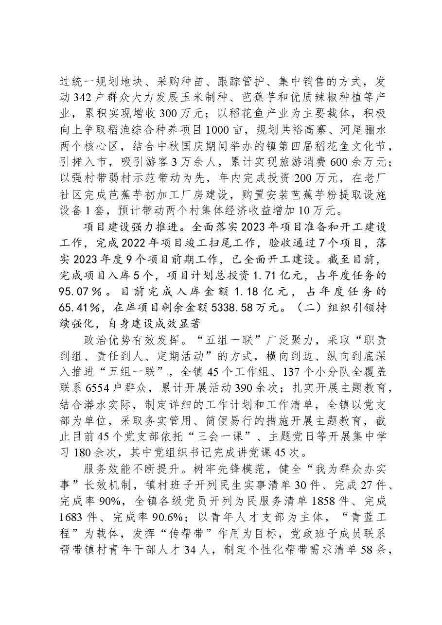 镇2023年度工作总结和2024年重点工作任务.docx,第2页预览