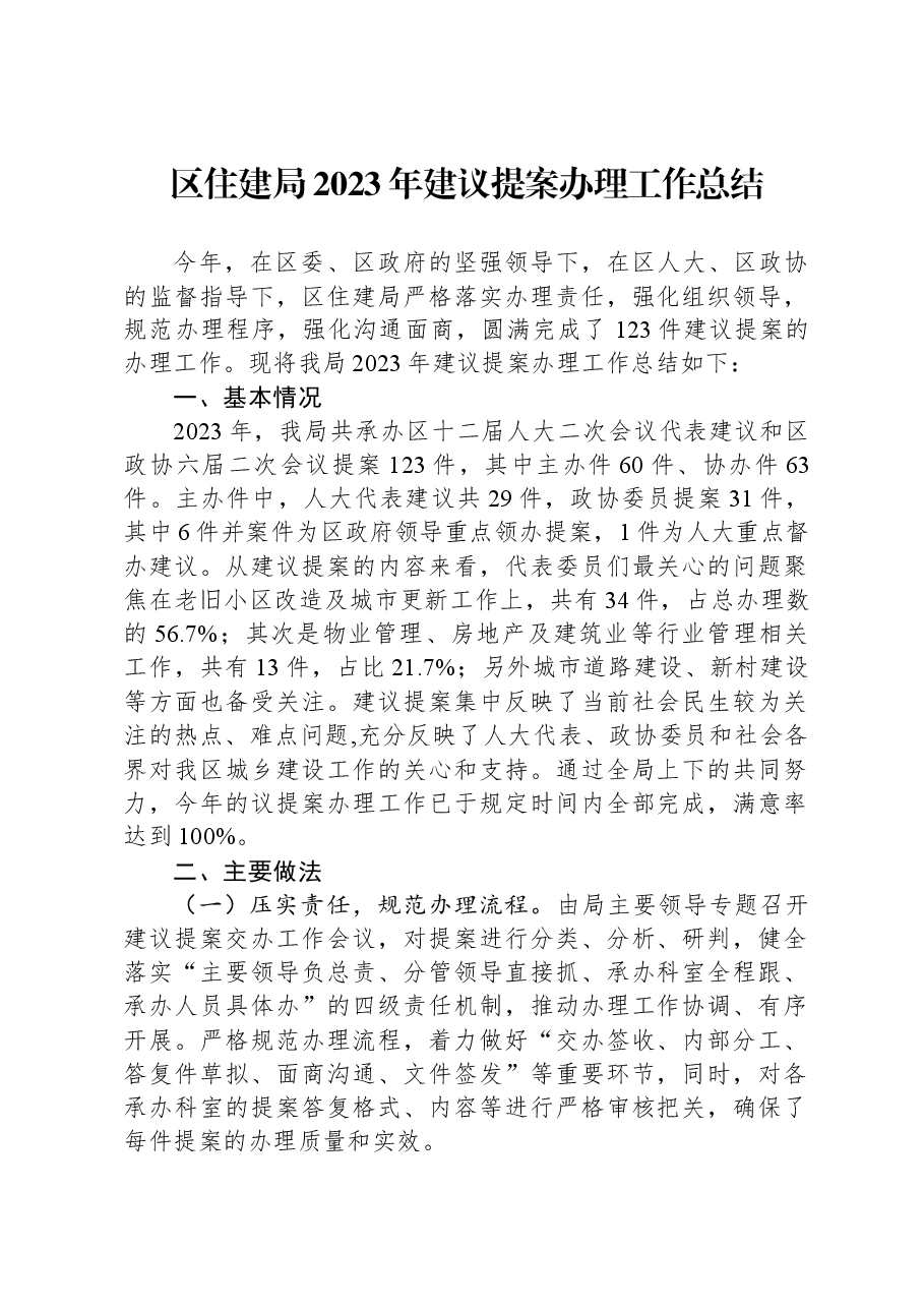 区住建局2023年建议提案办理工作总结.docx,第1页预览