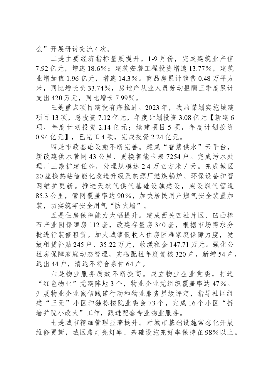县住房和城乡建设局2023年工作总结及2024年工作打算.docx,第2页预览