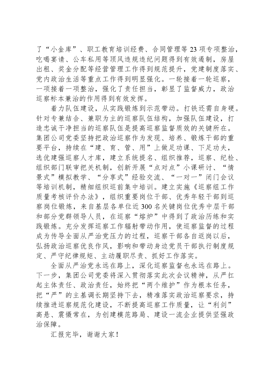 在国资国企系统巡察工作座谈会上的典型交流材料.docx,第4页预览