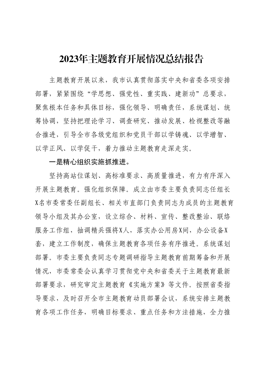 2023年主题教育开展情况总结报告.docx,第1页预览