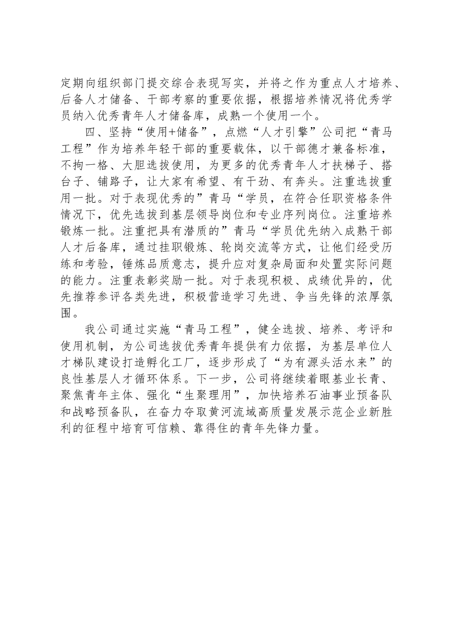 公司党委书记在集团“青马工程”推进表彰大会上的发言.docx,第4页预览