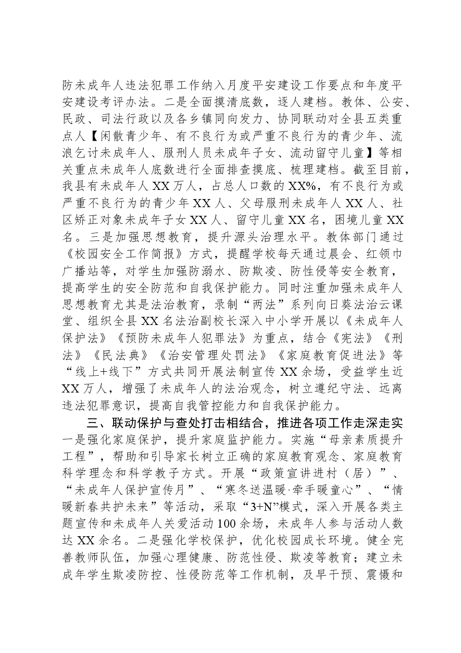 政法委2023年预防未成年人违法犯罪工作总结.docx,第2页预览