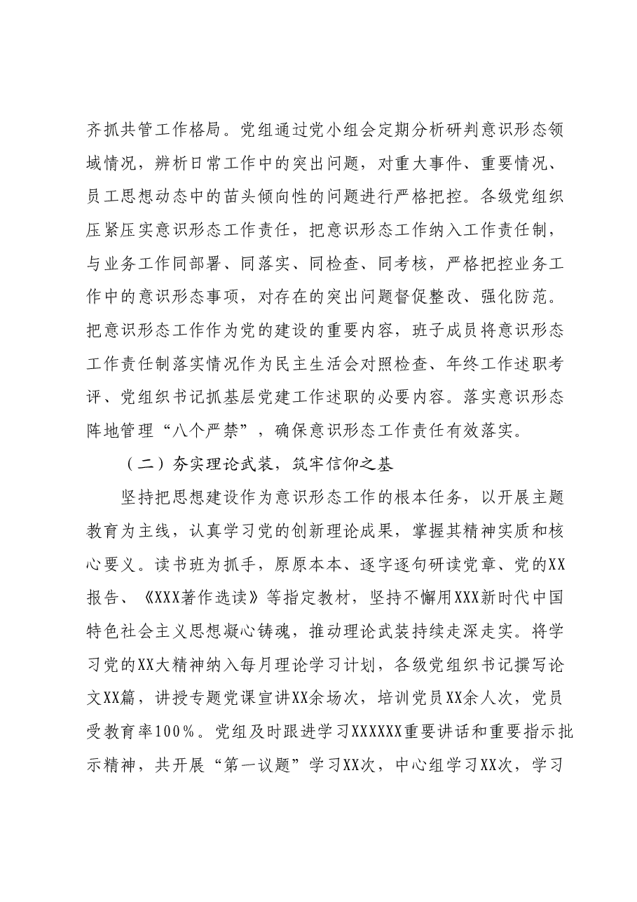 2023年度意识形态工作总结及下一步工作计划.docx,第2页预览