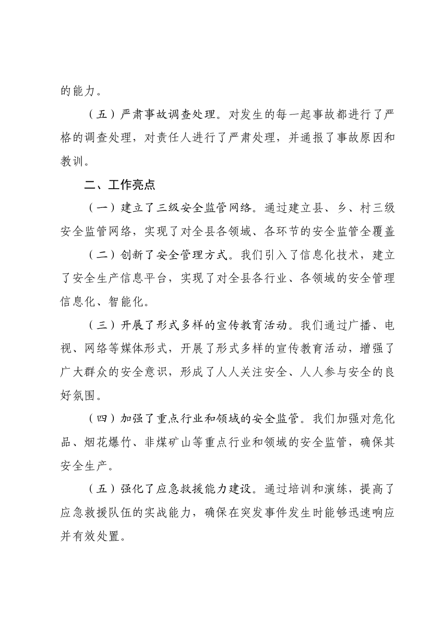 2023年全县安全生产工作总结.docx,第2页预览