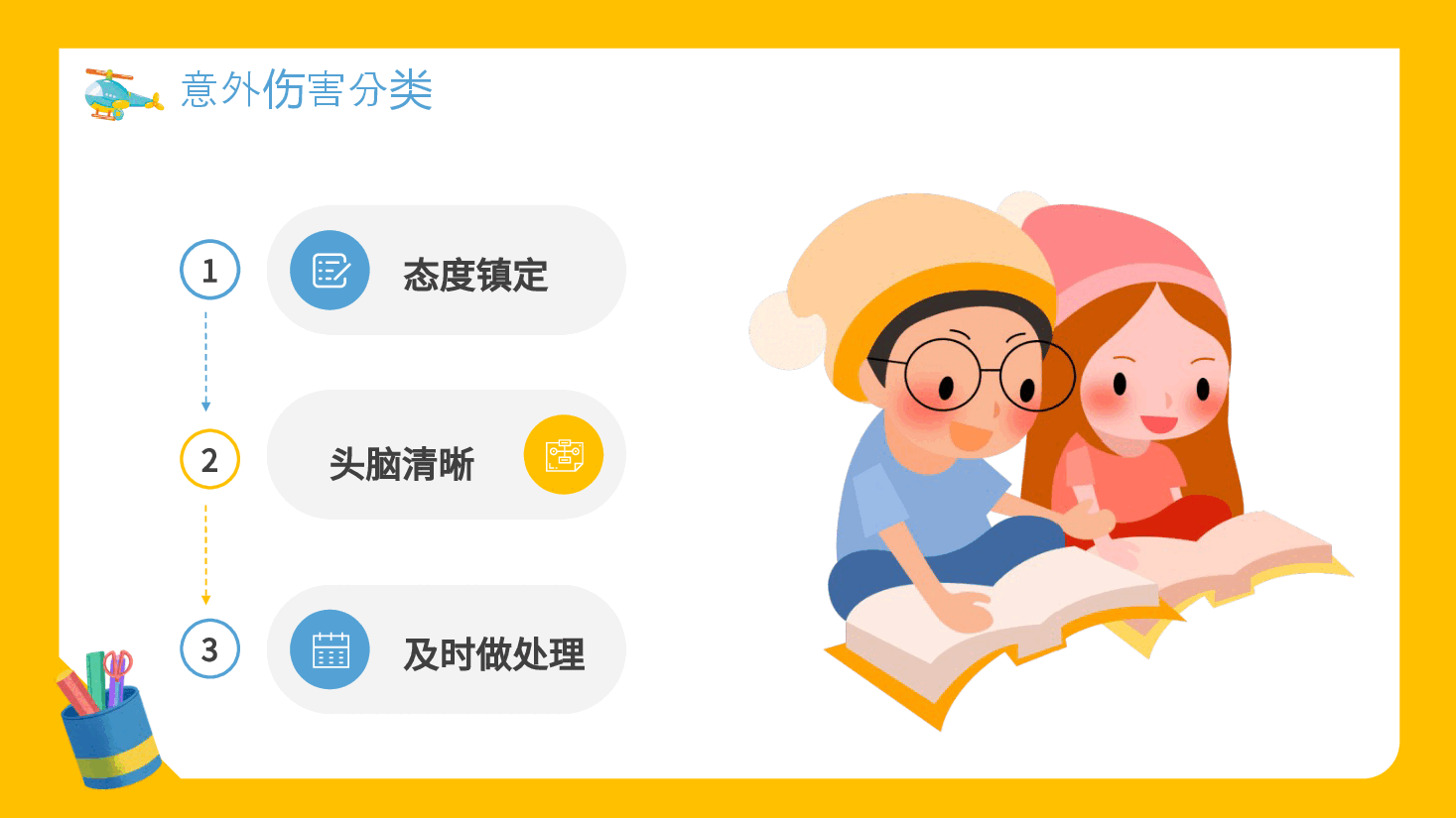 简约风幼儿园意外伤害防范与处理PPT模板.pptx，第4页预览
