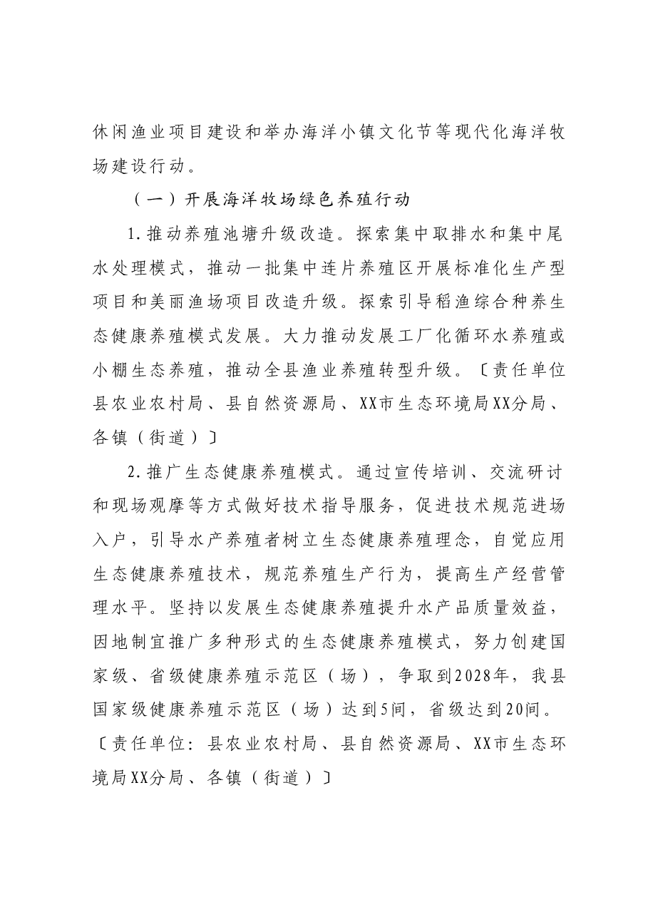 XX县现代化海洋牧场建设行动方案.docx,第2页预览