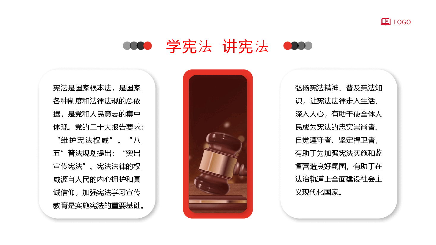 红色学宪法讲宪法演讲PPT模板.pptx,第4页预览