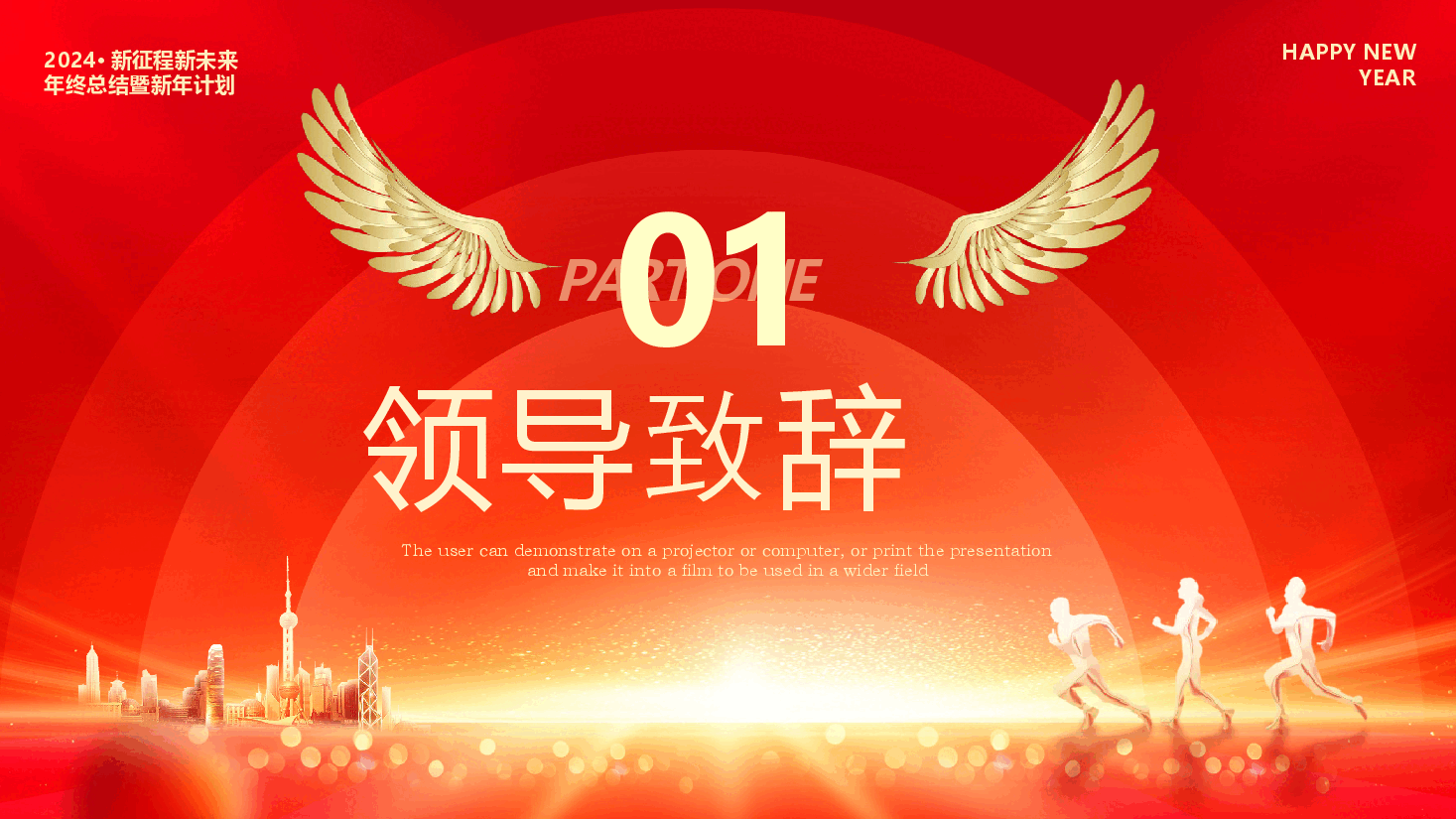 红色公司2024新征程新未来年终总结暨工作计划PPT模板.pptx,第3页预览
